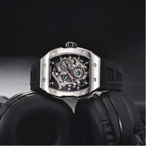 Годинник чоловічий Pagani Design PD-YS012 Silver-Black-2